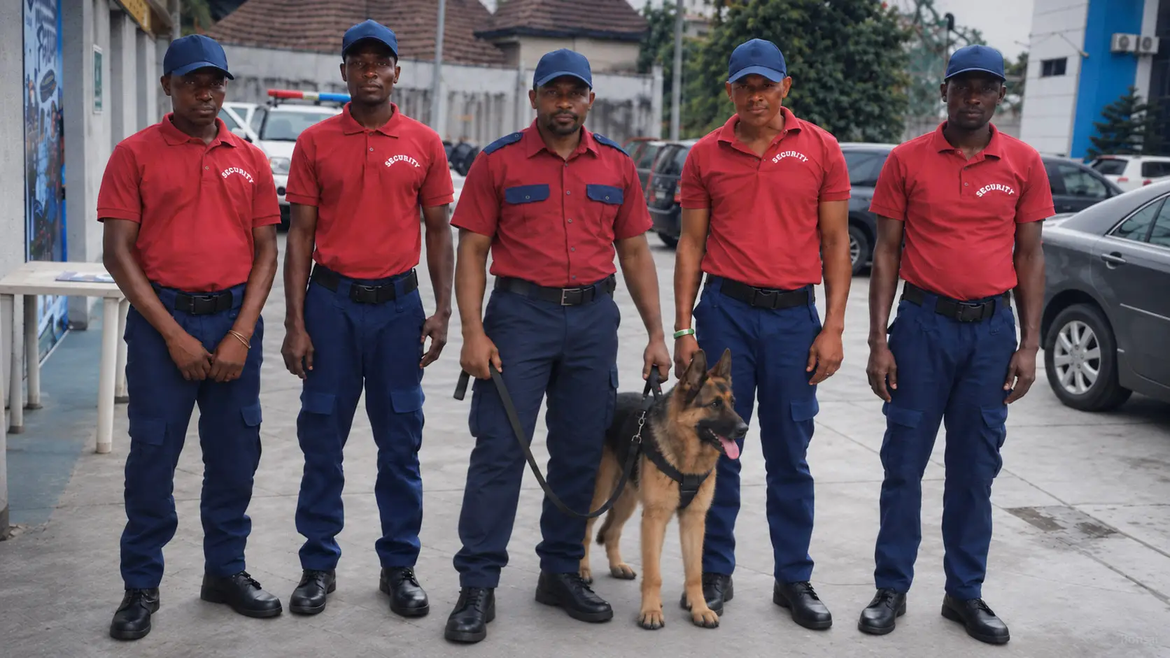 S & D Membs security officers standing professionally
